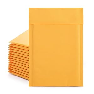 Metronic Kraft Bubble Mailers 6×10 inches 25 Pcs #0 Padded Envelopes,Self Seal Mailing Envelopes Waterproof Shipping…