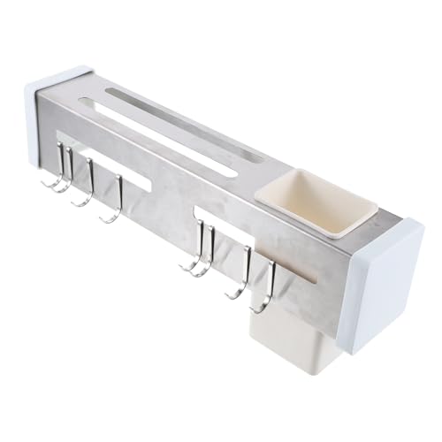 NUOBESTY Support De Planche à Découper Porte-ustensiles Compact Égouttoir à Couverts Étui à Baguettes Support De Rangement pour Ustensiles De Cuisine