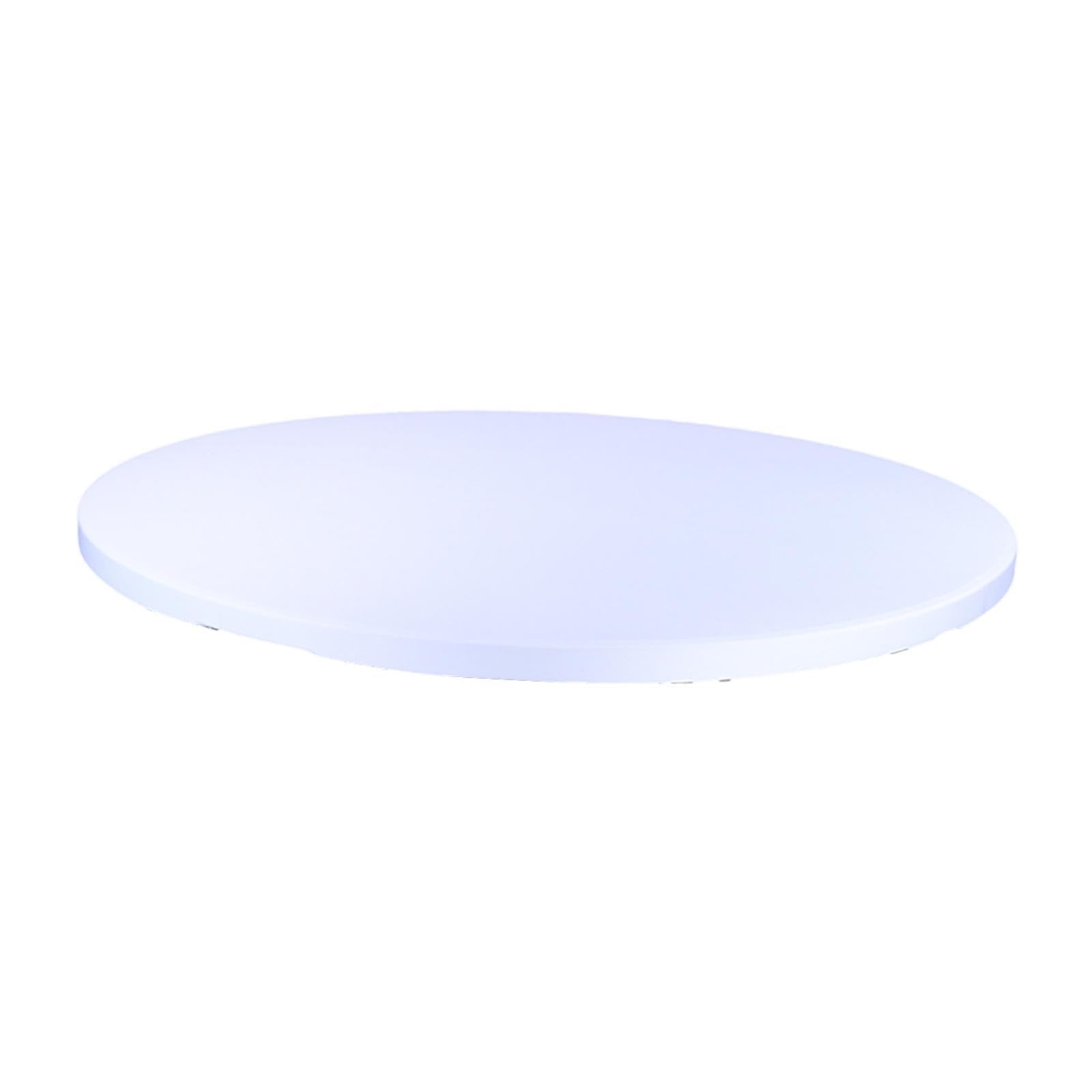 Fitted Round Table Cloth Elastic Edge Non Slip Lightweight Round Table Cover White-image-22