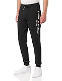 Tommy Hilfiger Herren Jogginghose Tommy Logo Sweatpants Baumwolle, Schwarz (Black), XXXL