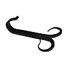 Renovators Supply Bathroom Hooks 5.5 in. Black Wrought Iron Wall Mount Hook for Hanging Robe, Towel, Hat Pack of 2 #4