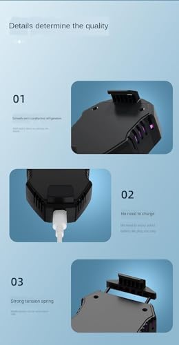 Image of BKN L-01 Fast Cooling Mobile AC Fan Radiator Mobile Cooler for Gaming With USB Powered Smartphone Fan Cooling Radiator Game Cooler for Phone Gaming, Live Streaming