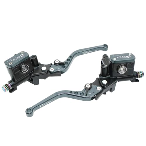 Levier de frein moto 22mm gris avec maître-cylindre d'embrayage hydraulique