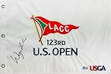 WINNER WYNDHAM CLARK SIGNED 2023 U.S. OPEN GOLF PIN FLAG 2024 AUTOGRAPH BECKETT AUTHENTICATION K43