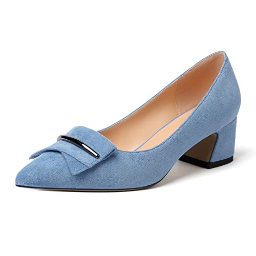 Zamikoo Damen Blockabsatz Pumps, Elegant Pointed Toe Pumps Heels...