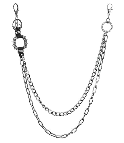 Heavy Duty Punk Chains for Pants, Multi-layer Gothic Hip Hop Accessories with...