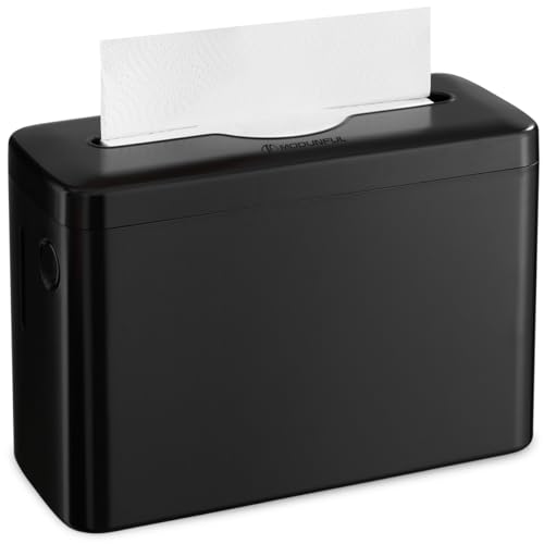 Multifold Paper Towel Dispenser Countertop, Heavy Duty Wide-Design, 300-Sheet Large Capacity Black Paper Towel Holder, Compatible with Tork, AmazonCommercial, Kleenex, Scott, Pacific Multifold Towels