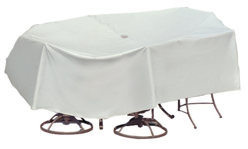 Protective Covers Weatherproof Patio Table And Chair Set Cover, 60 Inch X 66 Inch, Oval/Rectangle Table, Gray #TOP5