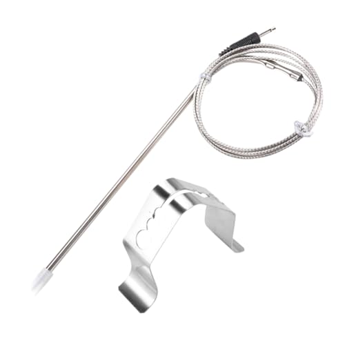 POPETPOP 1Set BBQ Probe Clip Holder Clip for Grill Temperature Probes Kitchen Accessory for Accurate Meat Cooking Compatible with Smokers and BBQ Grills