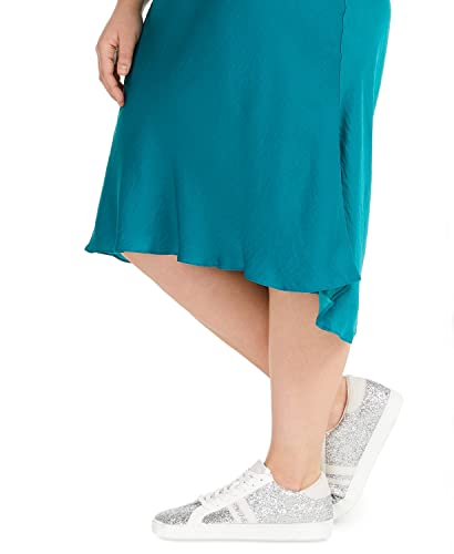INC Womens Solid Biased Cut Skirt Green3