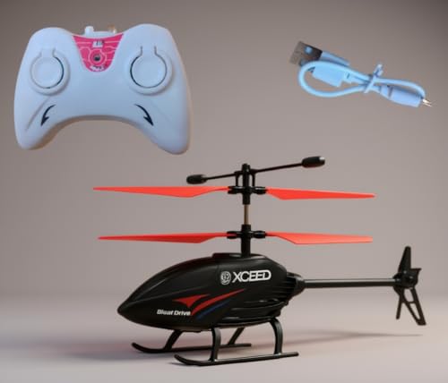 Image of Flying RC Helicopter Toy for Kids - Hand Induction & Gravity Sensor - Rechargeable with Remote Control - Indoor & Outdoor Use - Multicolor (Ages 4+)