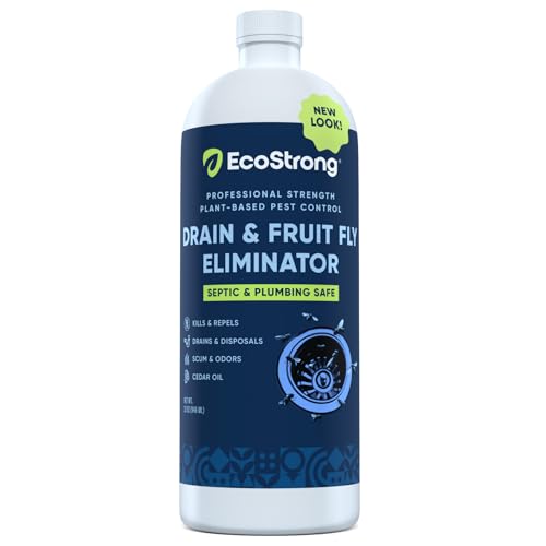 Comparison: Best Insecticide For Drain Flies 5 Fruit Fly Drain Treatment | Drain Fly Eliminator | Eliminates Gnats, Sewer Flies and More - Works in All Drains - 32 Fl Oz