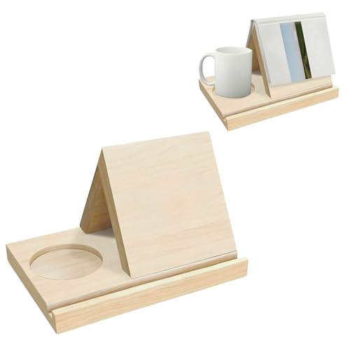 Suuwwn Estantería de Lectura Pequeña, Soporte para Libros Porta Soporte de Libro de estantería Triangular para Reposar Páginas Regalos para Lectores Profesores Escritores