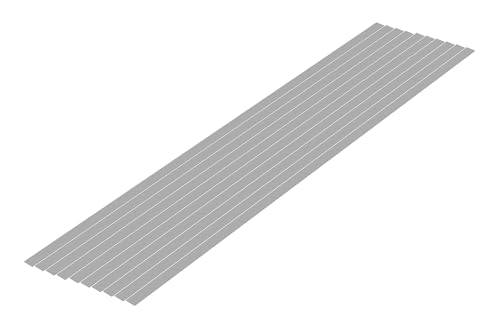 Planches déchiquetées grises OM-465 Wave 0,3x5,0 mm pour maquettes lot de 10