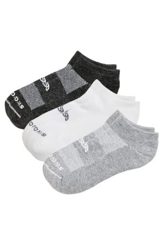 swaggr Elite Performance No Show Running Socks for Men & Women, Made in USA, Blister Prevention, Max Breathability, 3…