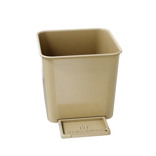 Image of Car Trash Can with Stability Wings - Leakproof Portable Garbage Bin for Fabric & Rubber Mats - Compact Durable Plastic Auto Organizer for Cars, SUVs, Trucks (Mocha, Small)
