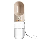 MIU PET Dog Water Bottle, 14 OZ, Leak Proof Portable Pet Water Dispenser with Drinking Feeder, Lightweight Pet Water Bottle for Walking, Hiking, Travel