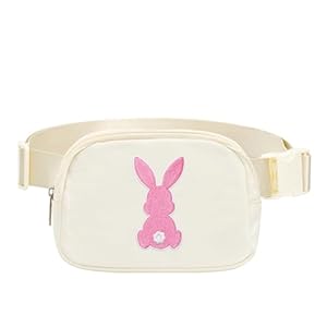 Lamyba Easter Gifts for Girls Cute Bunny Fanny Pack Belt Bag Crossbody Bag Birthday Gifts for 6 7 8 9 10 11 12 13 14 15 Old Year Girls Easter Gifts for Teens Easter Basket Essentials Stuffers