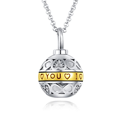 JXJL Silver Cremation Jewelry Memorial Urn Necklace Loved One Always in My Heart Drop Teardrop Urn Pendant for Ashes Keepsake