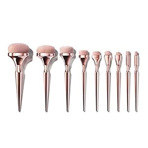 Set Of 9 Makeup Brushes Complete Set Of Foundation Brushes Beauty Tools Grooming Brushes