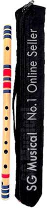 SG MUSICAL Flute F Scale Natual Wood Color with Bansuri Bag, Pack of (1)-image-41