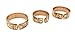 Set of 3 Hand Forged Copper Rings. Made with 100% Pure Raw Untreated Copper. Handcarved Tibetan Healing Ring Set.