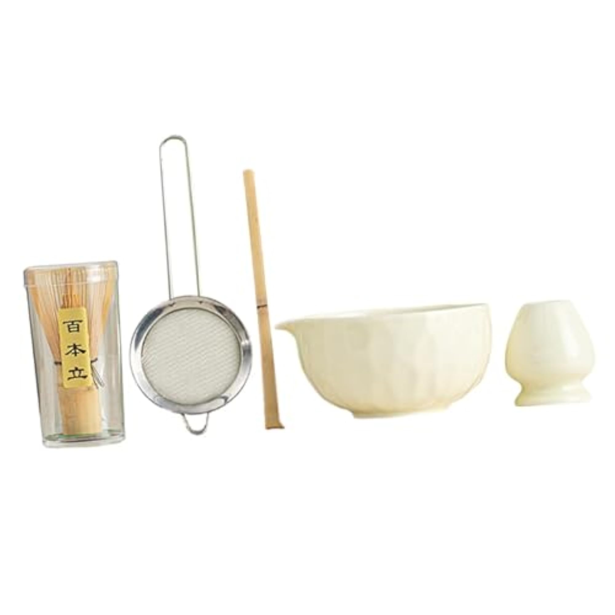 5X Matcha Set, Bamboo Spoon Sifter Handcrafted Portable Whisk