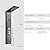 POPFLY Shower Panel Tower System with LED MIST & RAIN Shower Head, 2 Body Jets with LED, Tub Spout and Temperature Display, Water Powered Led Shower Tower Column Stainless Steel, Black