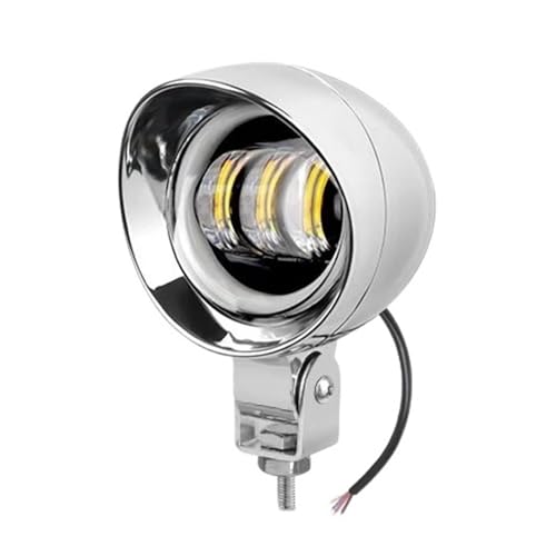Luces auxiliares moto foco ajustable lámpara 12V LED halo 4 pulgadas luz antiniebla DRL 5