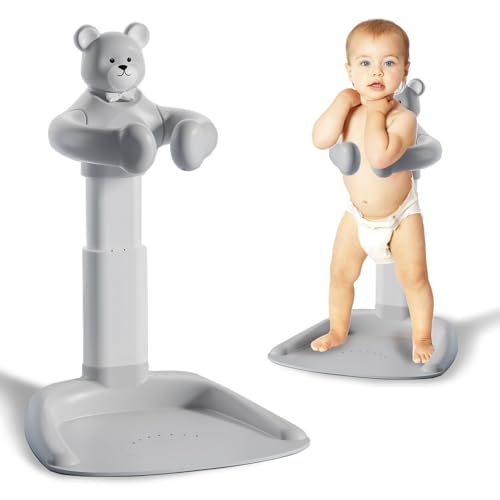 ベビーシャワースタンド調整可能 ベビーバスサポート 子供用浴槽滑り止め底付き【押すと音が鳴る形】スタンド付きベビーバスタブ 6〜36ヶ月の幼児用シャワースタンド 取り付けが簡単 安全設計 赤ちゃんをお風呂好きにさせる,H