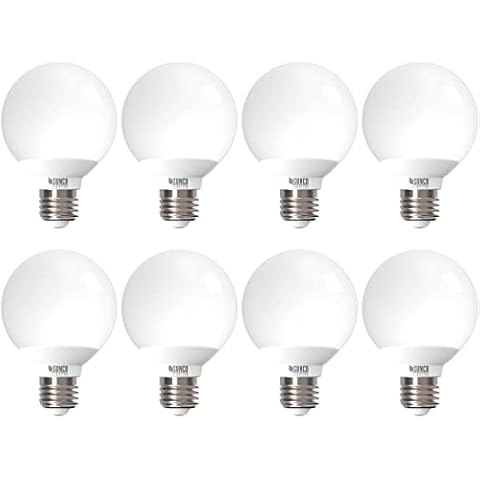 Sunco Lighting 8 Pack G25 LED Globe, 6W=40W, Dimmable, 450 LM, 5000K Daylight, E26 Base, Ideal for Bathroom Vanity or Mirror - UL & Energy Star Cover