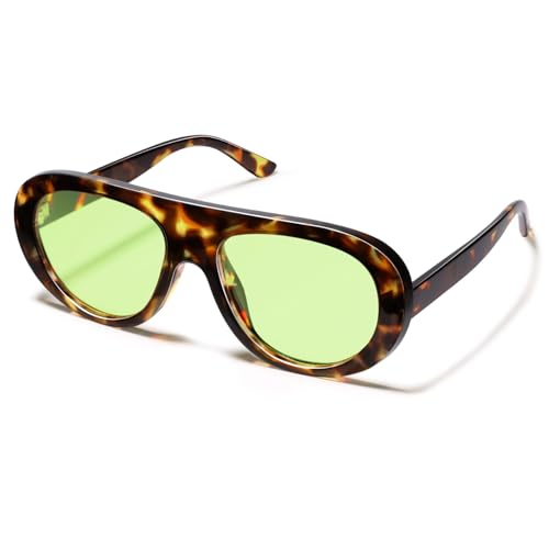 Image of VANLINKER Oversized Retro Aviator Sunglasses for Women Men Chic 70s Vintage Style Trendy 2026 Chunky Sun Glasses VL9865