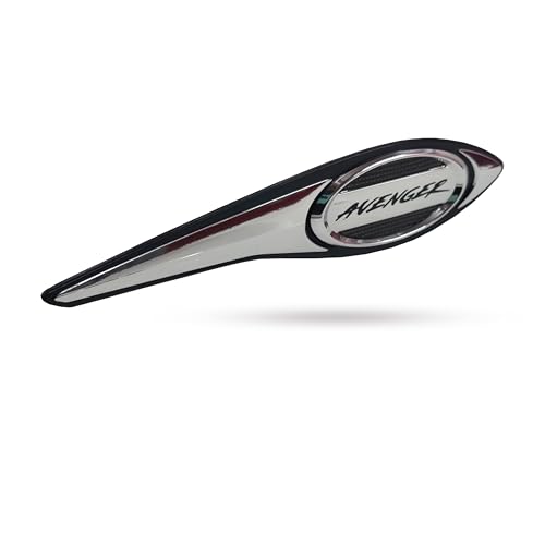 Image of RJVON - Bike Tank Bajaj Avenger 3D Emblem in Chrom 2 Pcs for Bajaj Avenger Logo