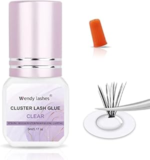 Lash Glue Cluster Lash Glue Clear Sensitive Lash Extension Glue Mild Fast Drying Waterproof Eye Lash Glue Individual Lash Glue DIY Lash Extension Glue Strong Hold Eyelash Glue For Lash Extensions(5ML)
