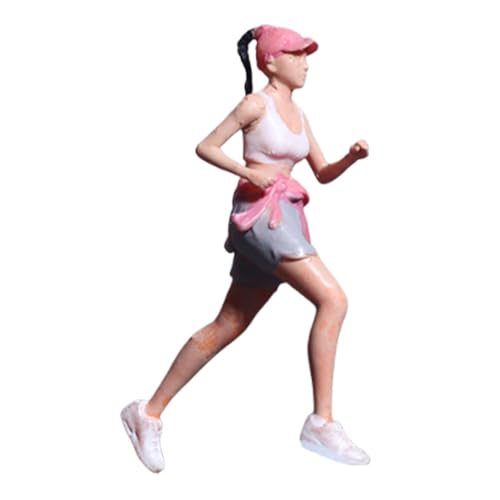 Perfeclan 1/64 Figurina Femminile Modello Street People Figura Gioco di Ruolo Mini figurina architettonica realistica per Tavolo di Sabbia da Giardino delle, Corsa