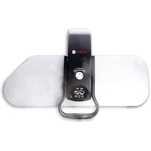 SINGER Intelligent Steam Press (1800W) | Professional Steamer with 36″ Non-stick Pressing Surface, Digital Controls with 5 Fabric Setting, Auto Shutoff & 300ml Tank Capacity – Silver/Black