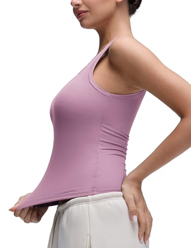 Image of CRZ YOGA Softembrace Scoop Neck Tank Top | Workout, Ultra Soft, Tight Fit, Waist Length, Double Lined, Sleeveless Shirts for Women