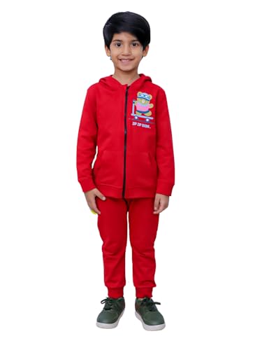 Image of The Mom Store Kids Sweatshirt With Joggers Set| Cotton With French Terry | Cute Prints | Warm | For Boys & Girls | Trendy Winter Sets For Kids | Hoodie And Sweatpant Set