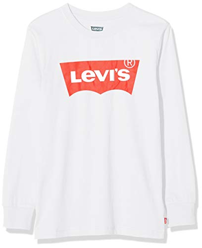 Levi's Kids Lvb L/S Batwing Tee Top de manga larga Niños White 12 años