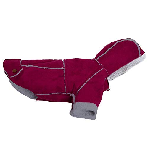 Rozkitch Dog Fleece Jacket Hoodie In Winter, Cold Weather Small Dog Jacket Windproof Pet Coats With Hooded Boy Male Girl Puppy Pet Winter Snowsuit Clothes Warm Autumn Outfit Doggie Red Light Brown #TOP7