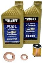 Yamaha WR 450 F (2007-2015) all Models Oil Filter Change Kit Yamaha Part# 5D3-13440-09-00 and 2 Quarts Hi Performance Synthetic LUB-10W40-FS-12