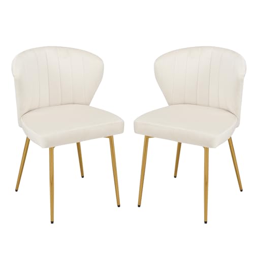 Sepnine® Esszimmerstühle Samt 2er Set, Moderner Küchenstuhl, Polsterstuhl Esszimmer, Ergonomischer Essstuhl mit goldenen Beinen für Wohnzimmer, Schlafzimmer, Küche (Beige) Sepnine® Esszimmerstühle Samt 2er Set, Moderner Küchenstuhl, Polsterstuhl Esszimmer, Ergonomischer Essstuhl mit goldenen Beinen für Wohnzimmer, Schlafzimmer, Küche (Beige)