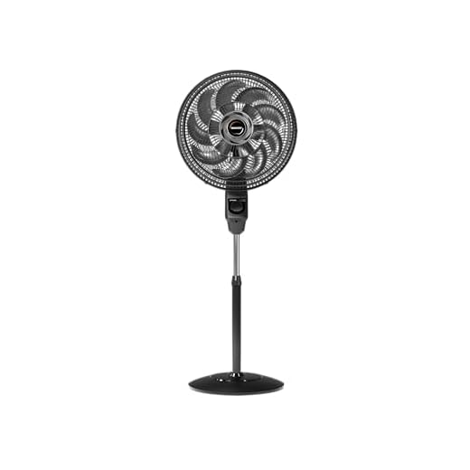 Ventilador de Coluna Mallory Athos 140W, Silencioso, Com Hélice de 15 pás, Grade Especial em Sistema TS, Máxima Vazão e Mínimo Ruído - PR – GR - 220V