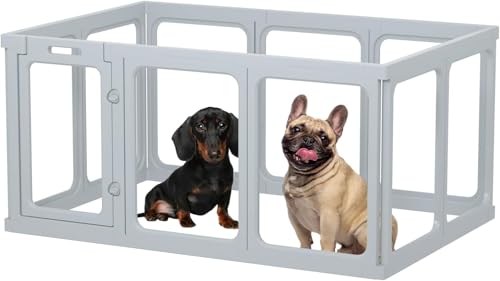 Gardner Pet Acryl Welpenauslauf, 60 cm, 10 Panels, Grau