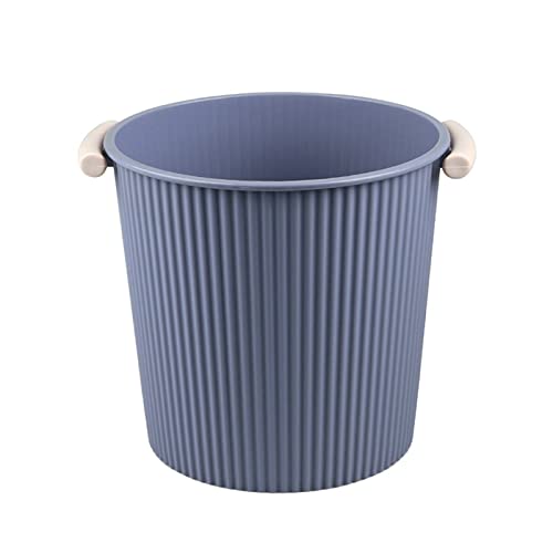 Poubelle ronde 6L bleue pour salon et chambre | Panier à papier compact