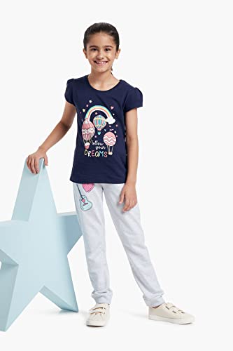 Image of Amazon Brand - Symbol Regular Girls 100% Cotton Printed Track Pants (Joggers)