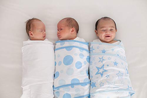 Image of Miracle Blanket Swaddle Wrap - Help Your Newborn Sleep Longer - Soft & Secure Sleep Sack for Infants - Easy-to-Use Swaddling Blanket for a Calm Baby (White)