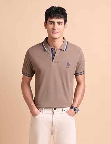 Image of U.S. POLO ASSN. Men Cotton Slim Fit Polo Shirt