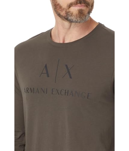 Armani Exchange Men's A|x Corporate Logo Slim Fit Long Sleeve Tee3