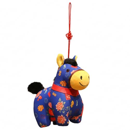Peluche Cheval Nouvel An Chinois 2026 pour voiture et maison
